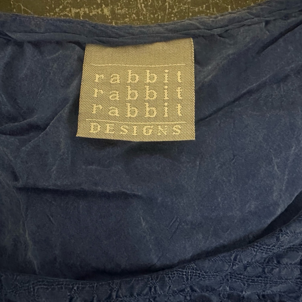 Rabbit Rabbit Rabbit Royal Blue Textured Short Sleeve Top - Picture 5 of 7